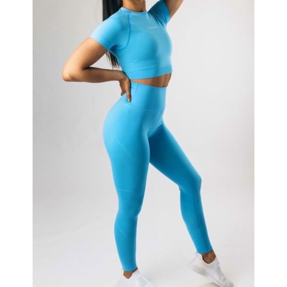 Alphalete Revival Leggings in Cayman Blue